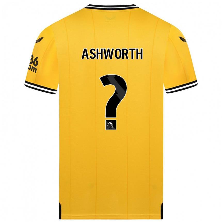 Niño Fútbol Camiseta Fin Ashworth #0 Amarillo 1ª Equipación 2023/24 México