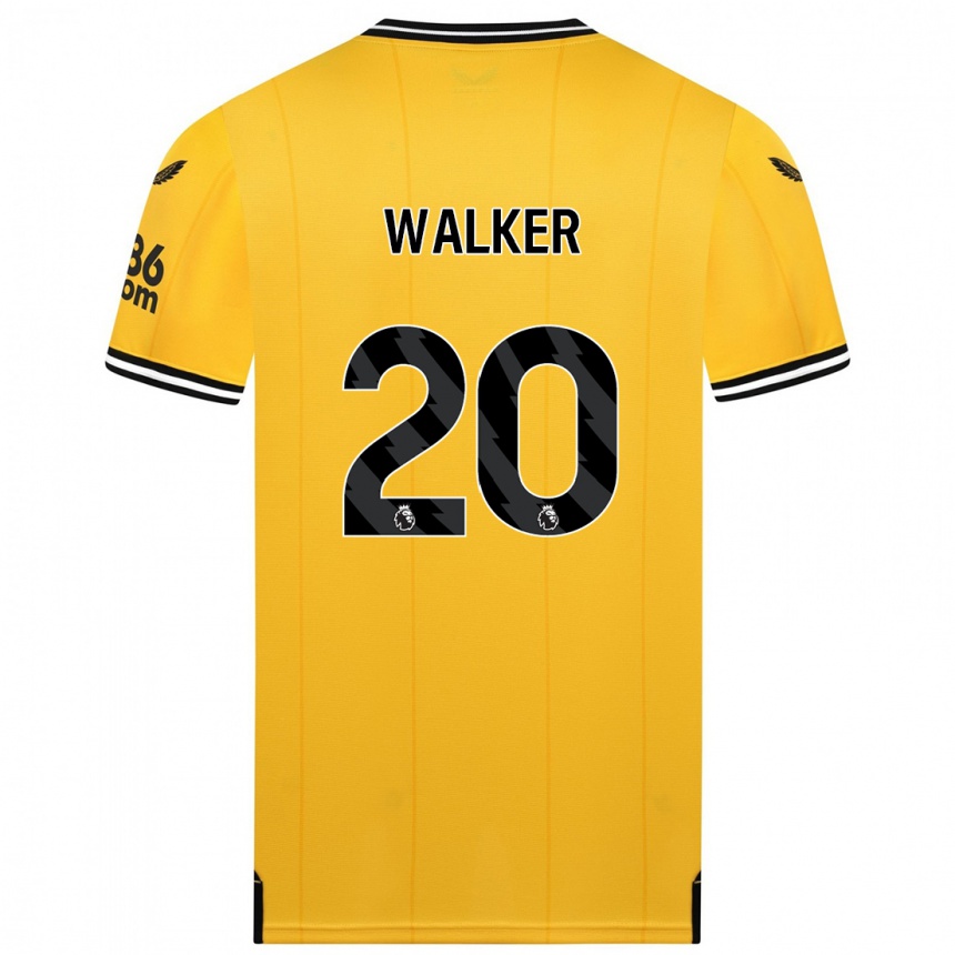 Niño Fútbol Camiseta Lowri Walker #20 Amarillo 1ª Equipación 2023/24 México