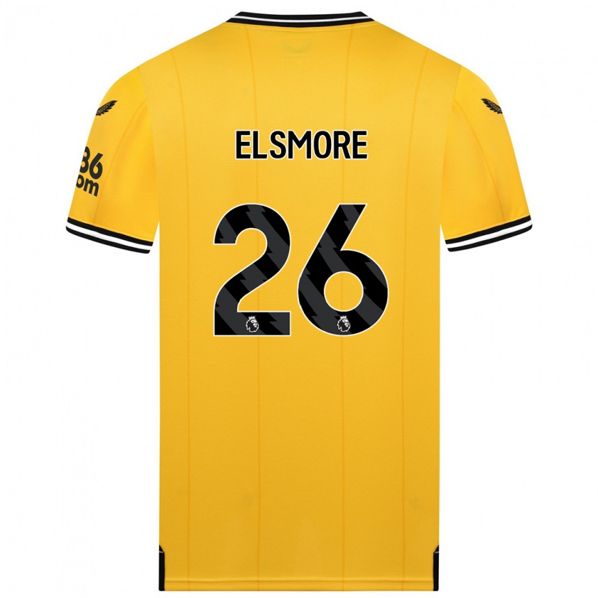 Niño Fútbol Camiseta Ria Elsmore #26 Amarillo 1ª Equipación 2023/24 México