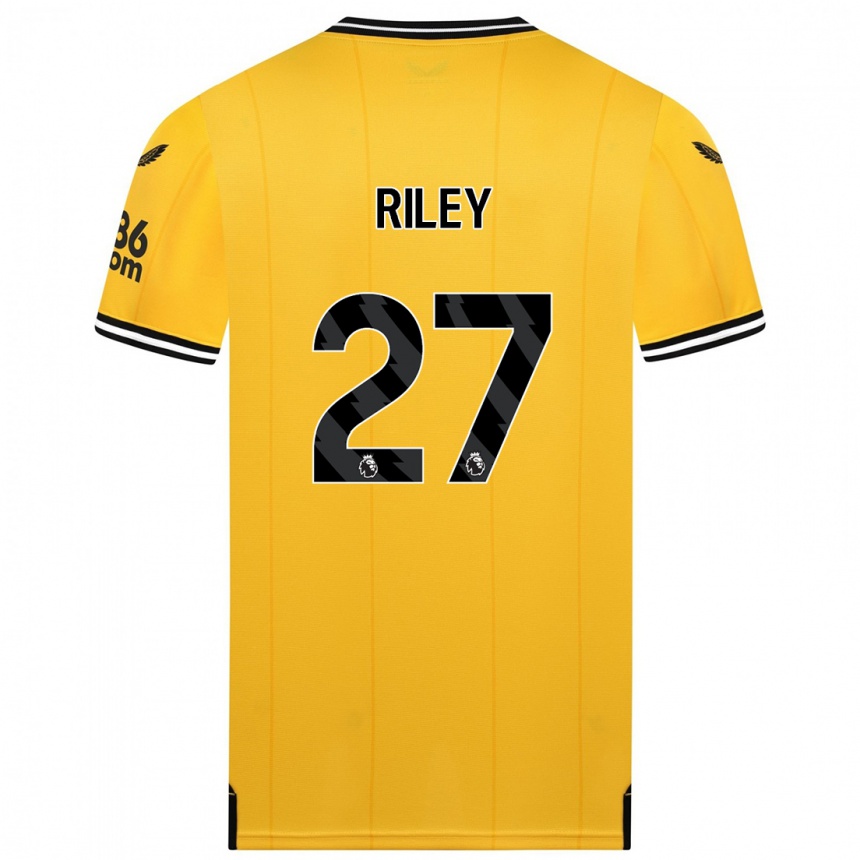 Niño Fútbol Camiseta Lauren Riley #27 Amarillo 1ª Equipación 2023/24 México