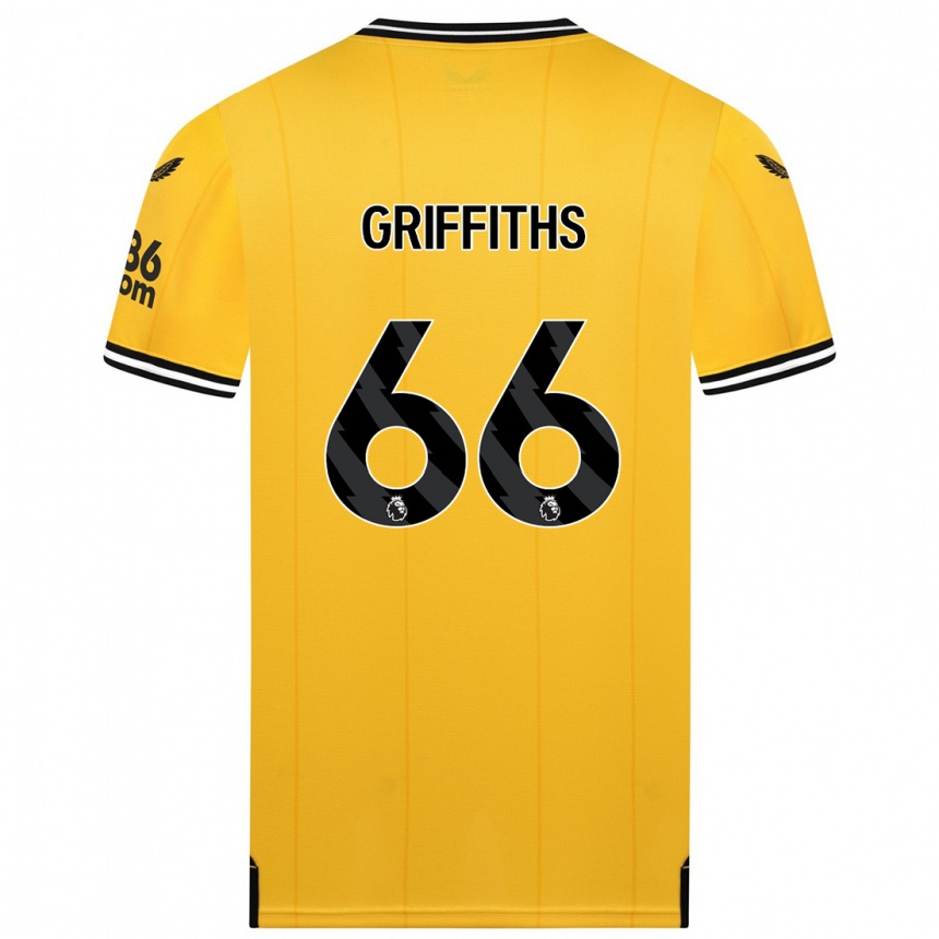 Niño Fútbol Camiseta Harvey Griffiths #66 Amarillo 1ª Equipación 2023/24 México
