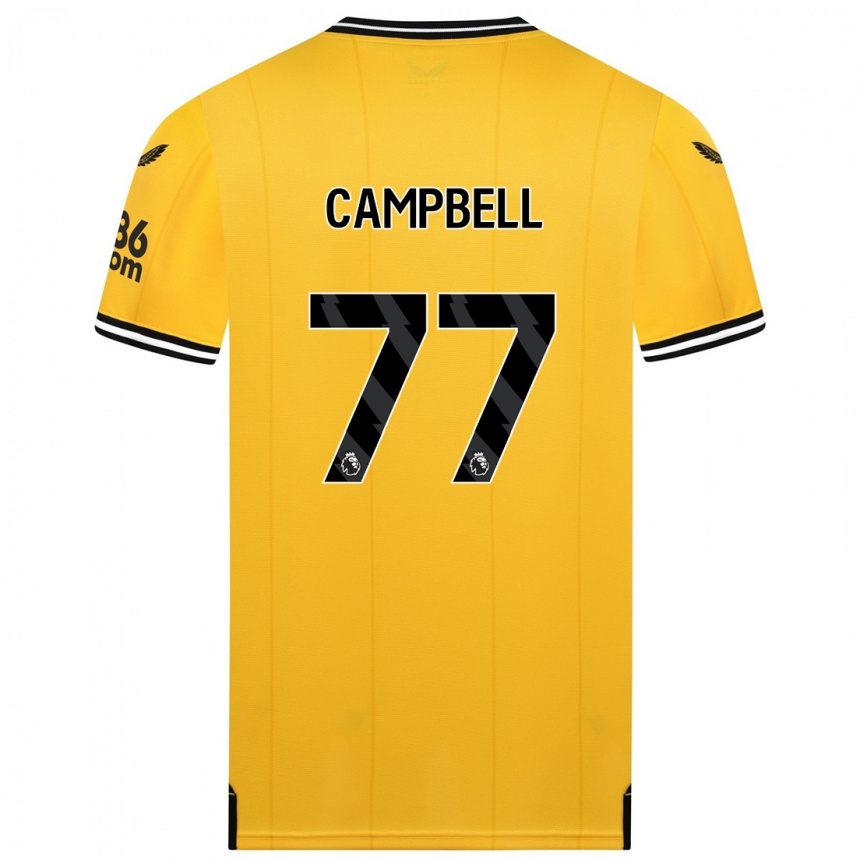 Niño Fútbol Camiseta Chem Campbell #77 Amarillo 1ª Equipación 2023/24 México