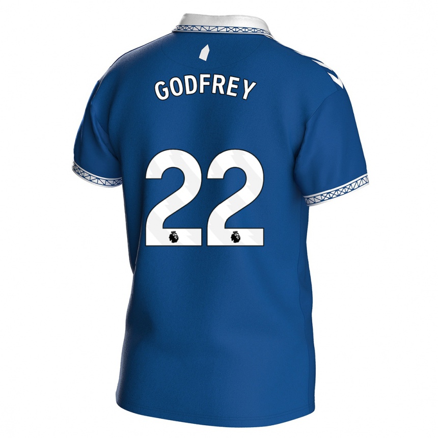 Niño Fútbol Camiseta Ben Godfrey #22 Azul Real 1ª Equipación 2023/24 México