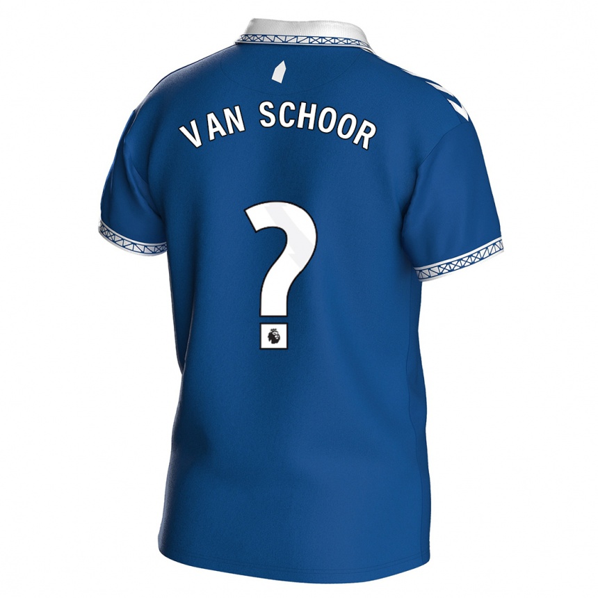 Niño Fútbol Camiseta Joshua Van Schoor #0 Azul Real 1ª Equipación 2023/24 México