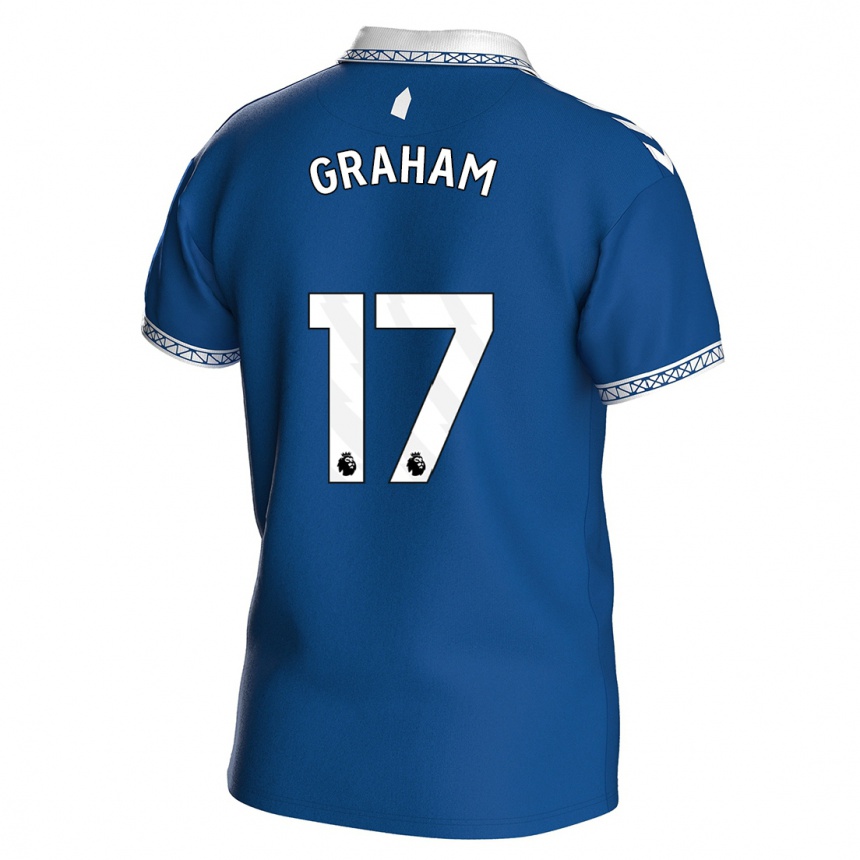 Niño Fútbol Camiseta Lucy Graham #17 Azul Real 1ª Equipación 2023/24 México