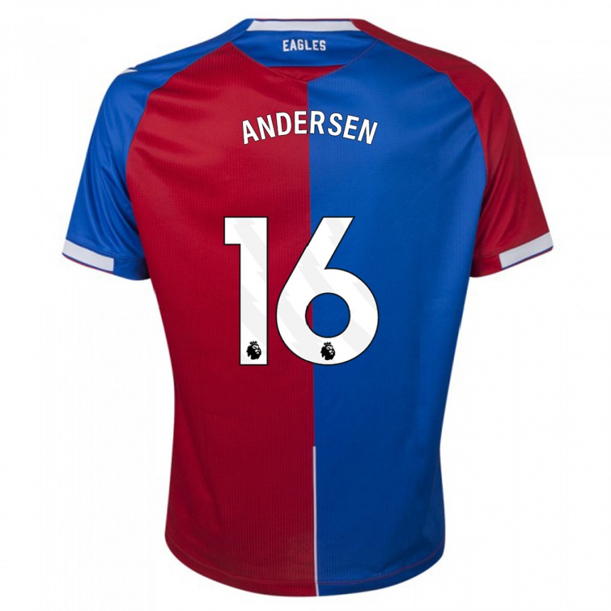 Niño Fútbol Camiseta Joachim Andersen #16 Rojo Azul 1ª Equipación 2023/24 México