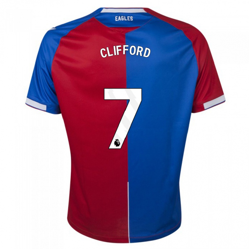 Niño Fútbol Camiseta Charley Clifford #7 Rojo Azul 1ª Equipación 2023/24 México