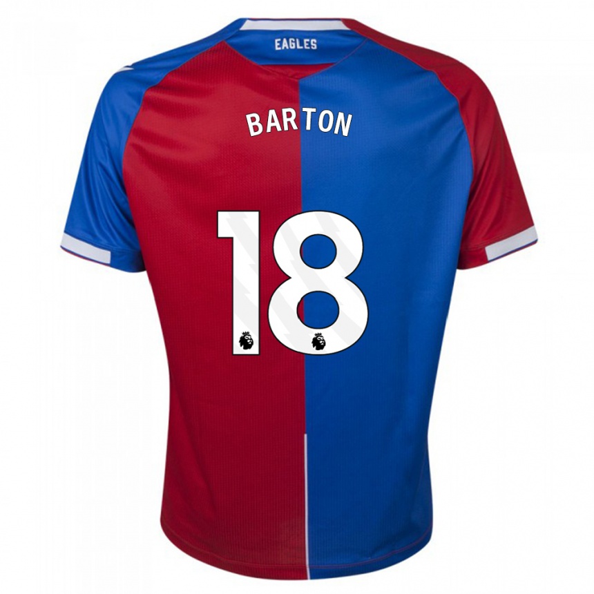 Niño Fútbol Camiseta Kirsty Barton #18 Rojo Azul 1ª Equipación 2023/24 México