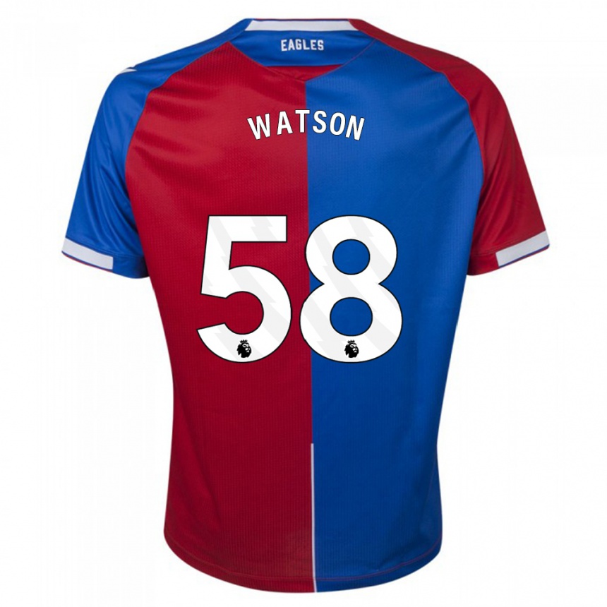 Niño Fútbol Camiseta Noah Watson #58 Rojo Azul 1ª Equipación 2023/24 México