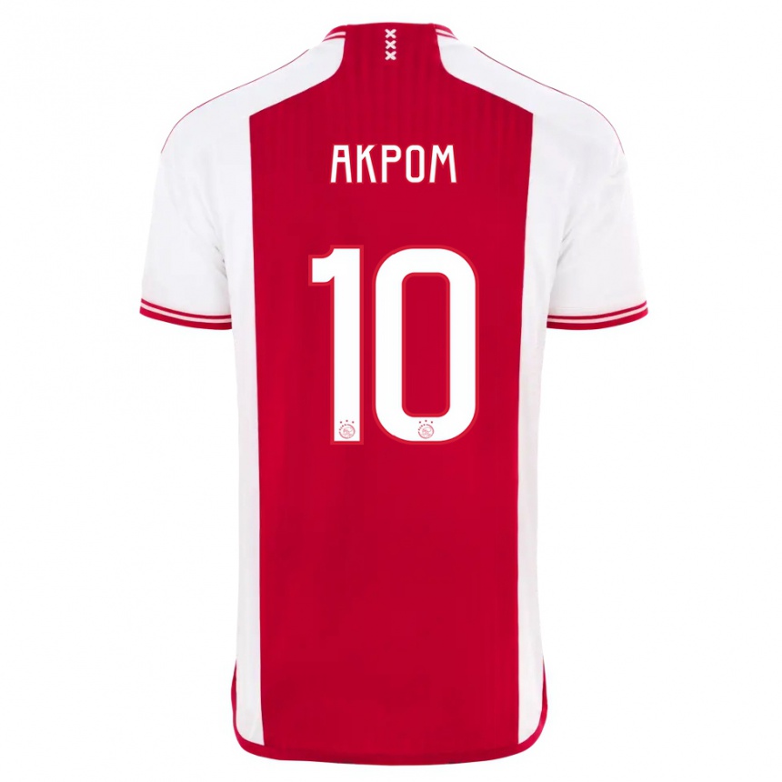 Niño Fútbol Camiseta Chuba Akpom #10 Rojo Blanco 1ª Equipación 2023/24 México