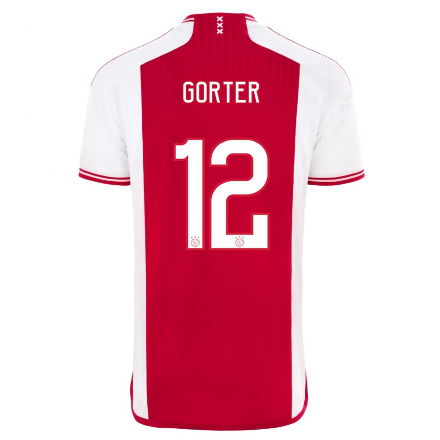 Niño Fútbol Camiseta Jay Gorter #12 Rojo Blanco 1ª Equipación 2023/24 México