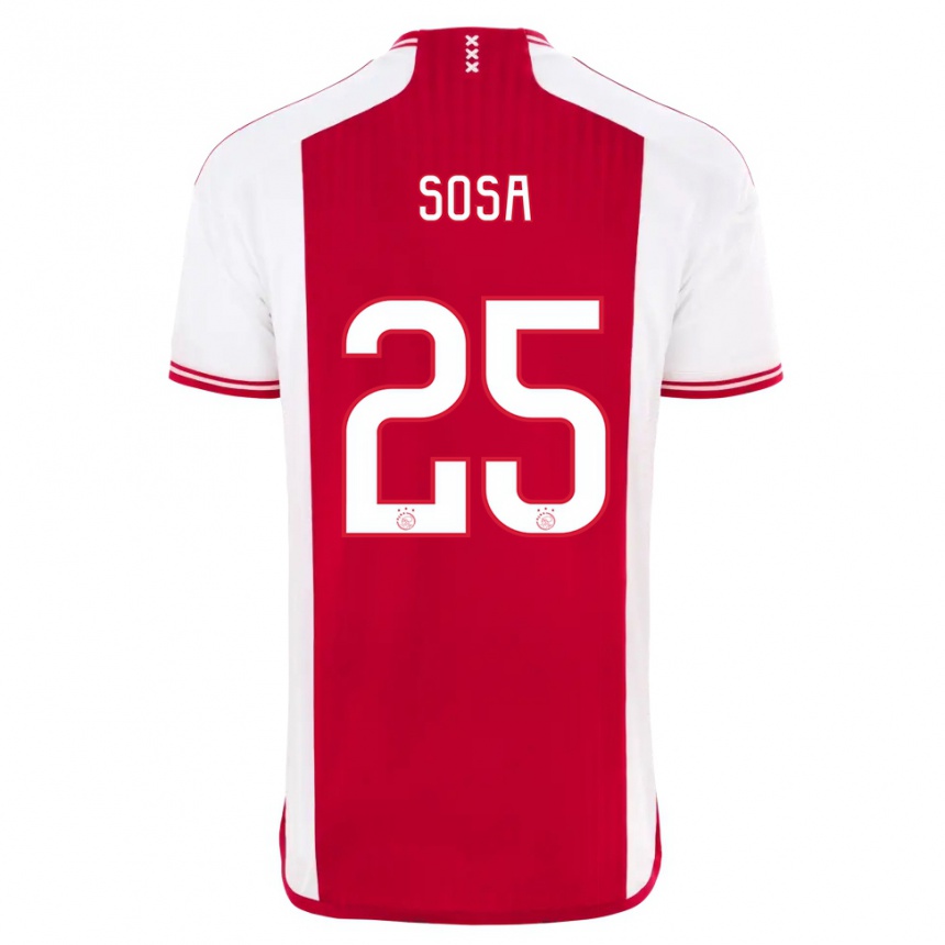 Niño Fútbol Camiseta Borna Sosa #25 Rojo Blanco 1ª Equipación 2023/24 México