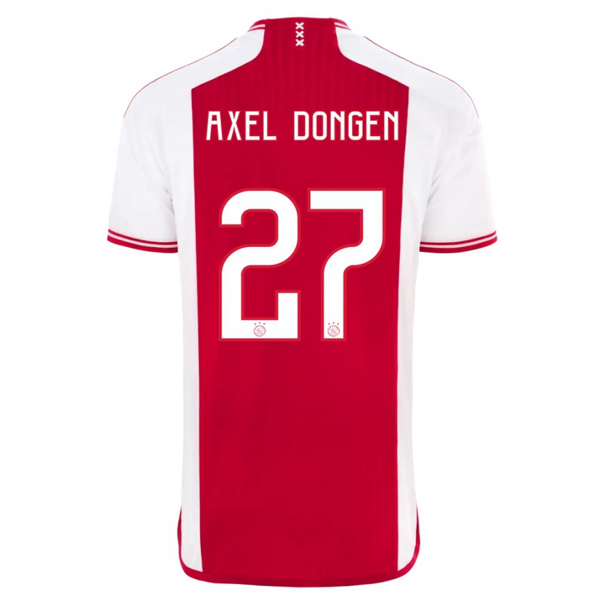 Niño Fútbol Camiseta Amourricho Van Axel Dongen #27 Rojo Blanco 1ª Equipación 2023/24 México