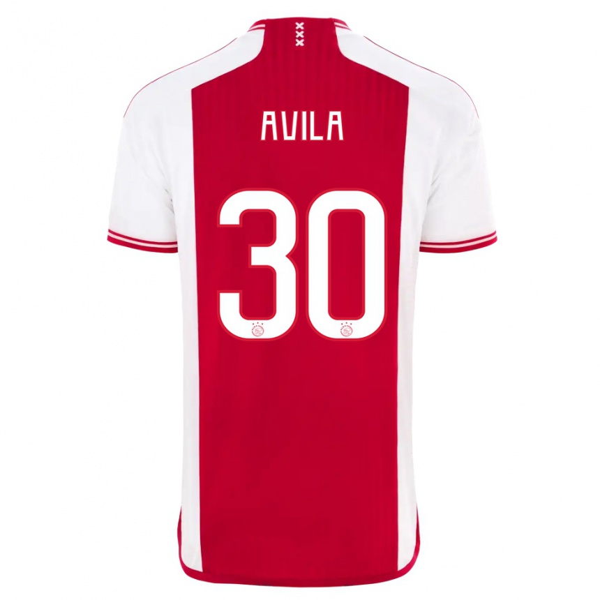 Niño Fútbol Camiseta Gastón Ávila #30 Rojo Blanco 1ª Equipación 2023/24 México