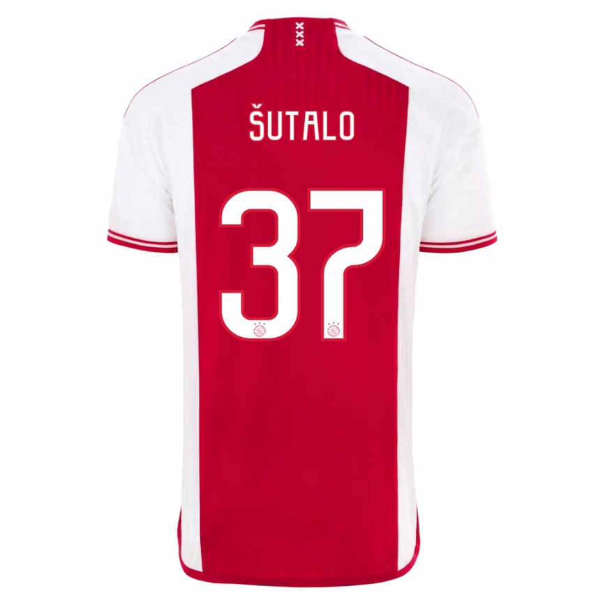 Niño Fútbol Camiseta Josip Sutalo #37 Rojo Blanco 1ª Equipación 2023/24 México