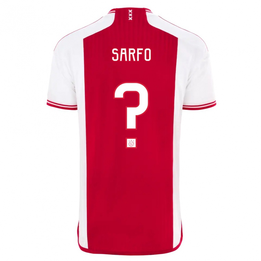 Niño Fútbol Camiseta Raphaël Sarfo #0 Rojo Blanco 1ª Equipación 2023/24 México