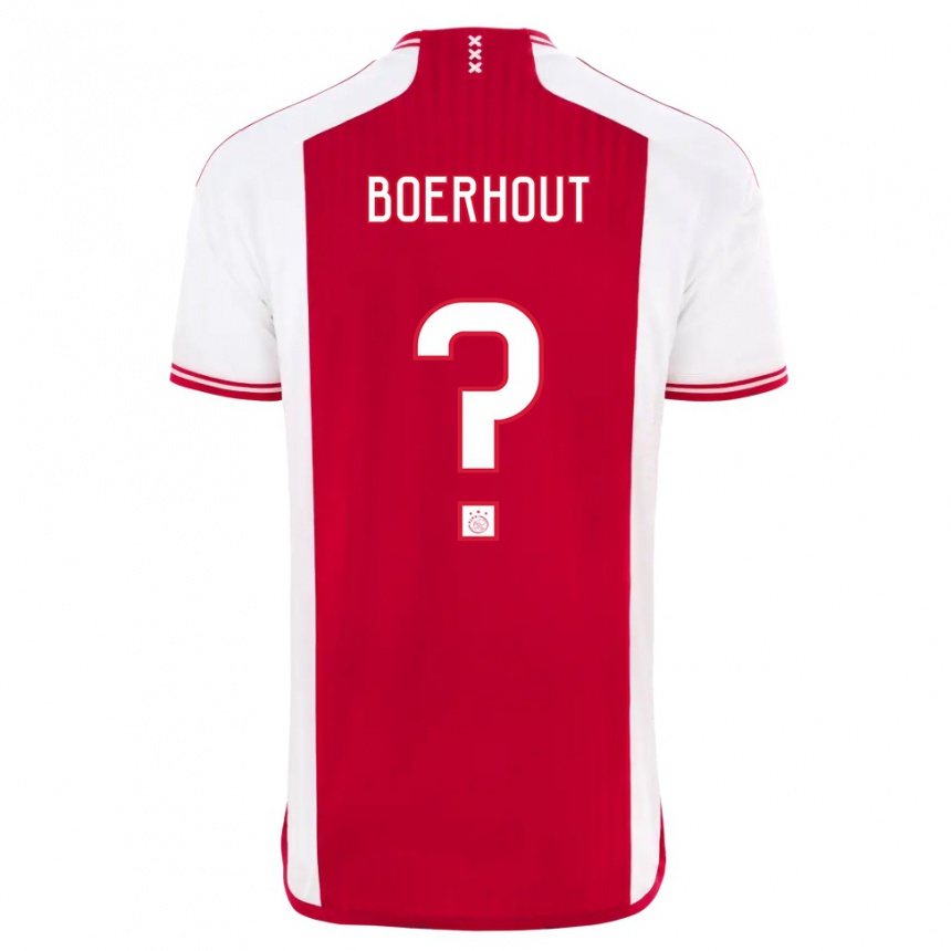 Niño Fútbol Camiseta Yoram Boerhout #0 Rojo Blanco 1ª Equipación 2023/24 México