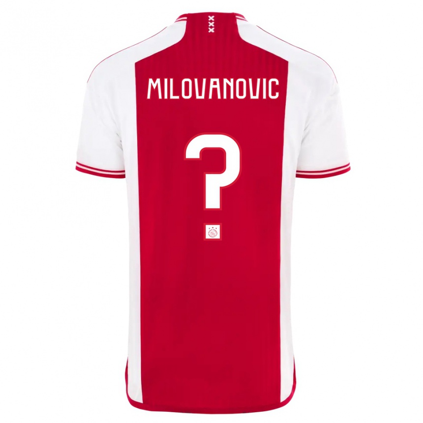 Niño Fútbol Camiseta Mateja Milovanovic #0 Rojo Blanco 1ª Equipación 2023/24 México