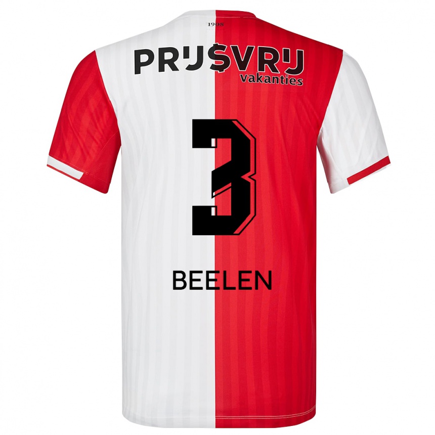 Niño Fútbol Camiseta Thomas Beelen #3 Rojo Blanco 1ª Equipación 2023/24 México