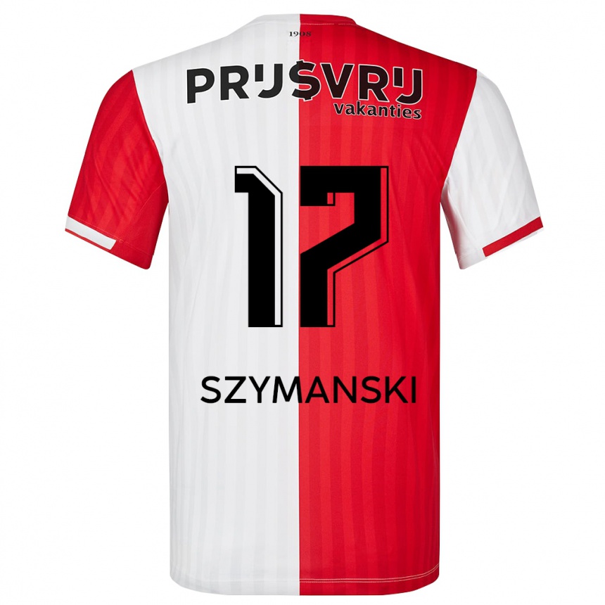 Niño Fútbol Camiseta Sebastian Szymanski #17 Rojo Blanco 1ª Equipación 2023/24 México