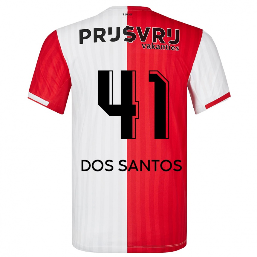 Niño Fútbol Camiseta Giuliany Ben-David Dos Santos #41 Rojo Blanco 1ª Equipación 2023/24 México