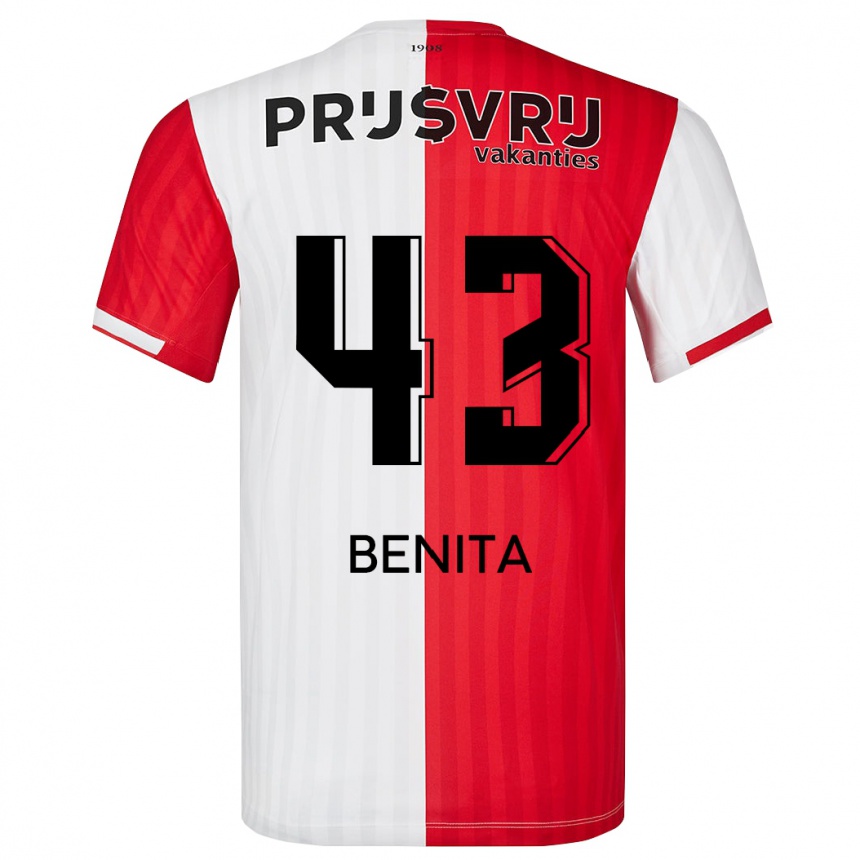 Niño Fútbol Camiseta Mimeirhel Benita #43 Rojo Blanco 1ª Equipación 2023/24 México