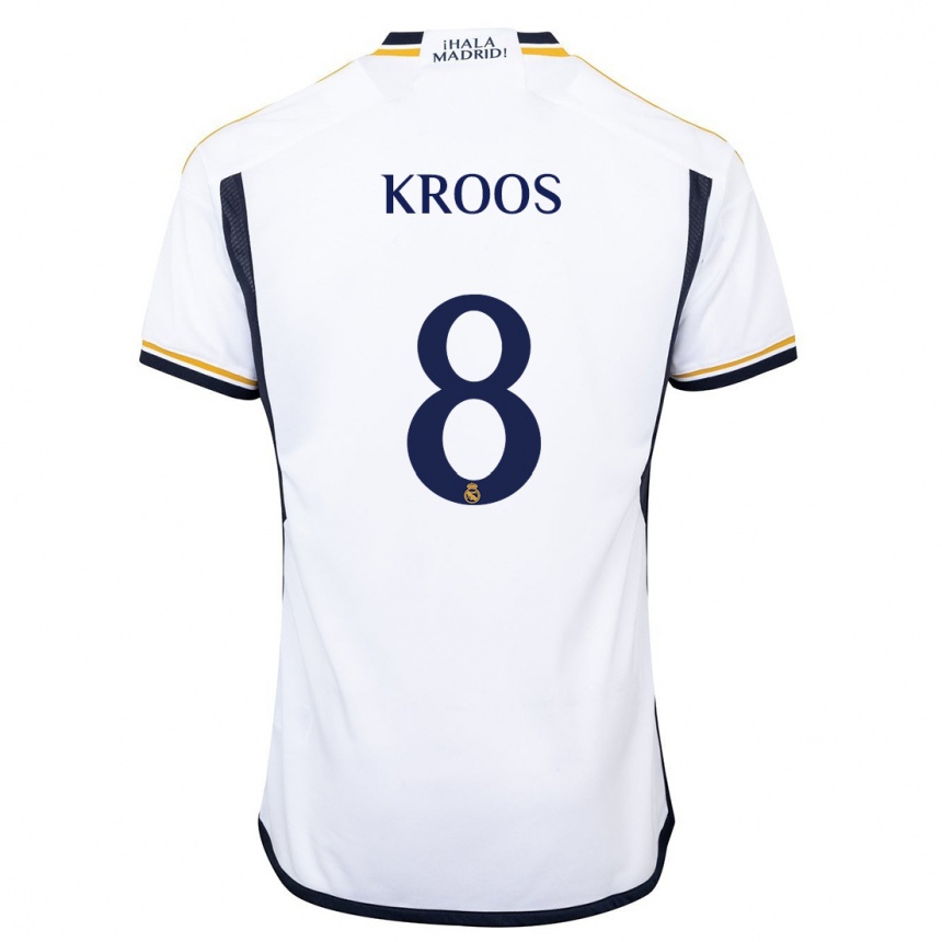 Niño Fútbol Camiseta Toni Kroos #8 Blanco 1ª Equipación 2023/24 México