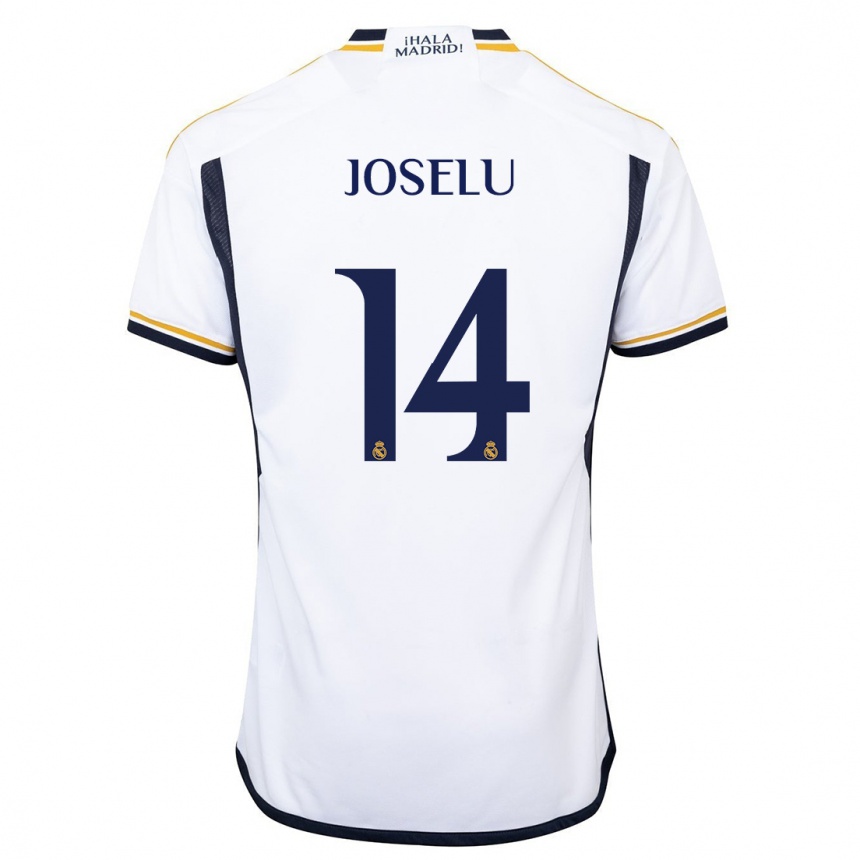 Niño Fútbol Camiseta Joselu #14 Blanco 1ª Equipación 2023/24 México