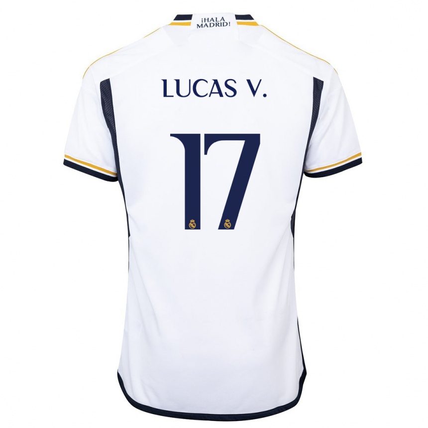 Niño Fútbol Camiseta Lucas Vazquez #17 Blanco 1ª Equipación 2023/24 México