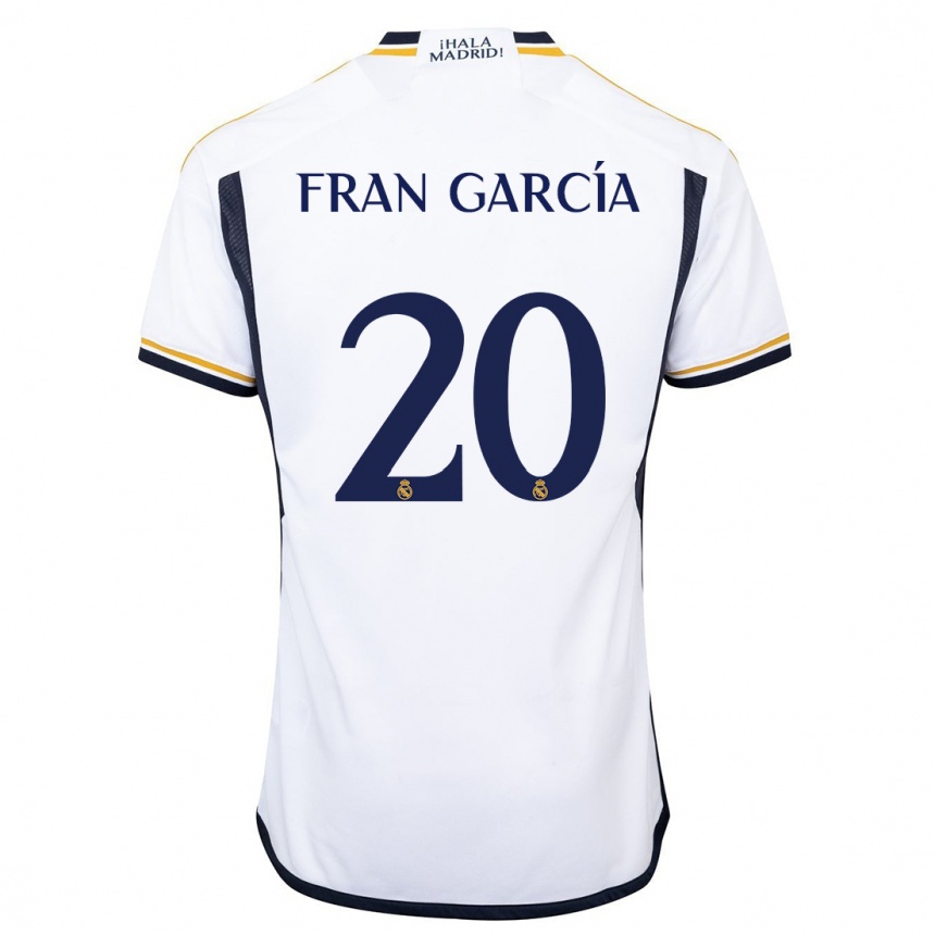 Niño Fútbol Camiseta Fran García #20 Blanco 1ª Equipación 2023/24 México