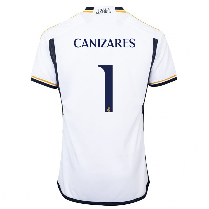 Niño Fútbol Camiseta Lucas Cañizares #1 Blanco 1ª Equipación 2023/24 México