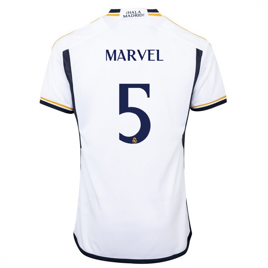 Niño Fútbol Camiseta Marvel #5 Blanco 1ª Equipación 2023/24 México