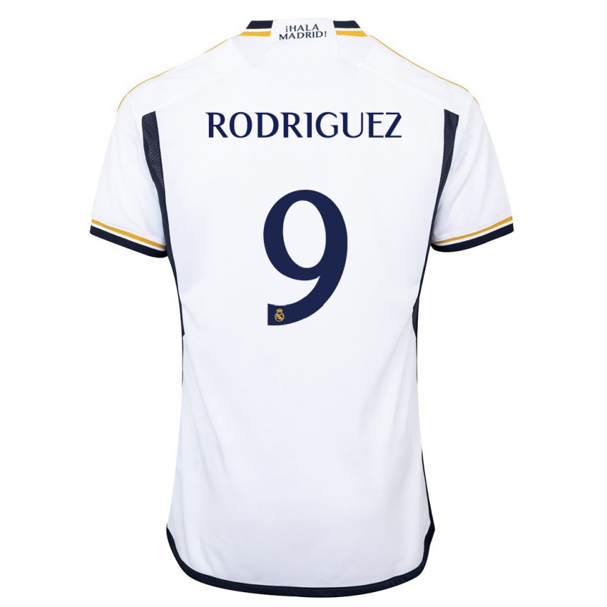 Niño Fútbol Camiseta Alvaro Rodriguez #9 Blanco 1ª Equipación 2023/24 México