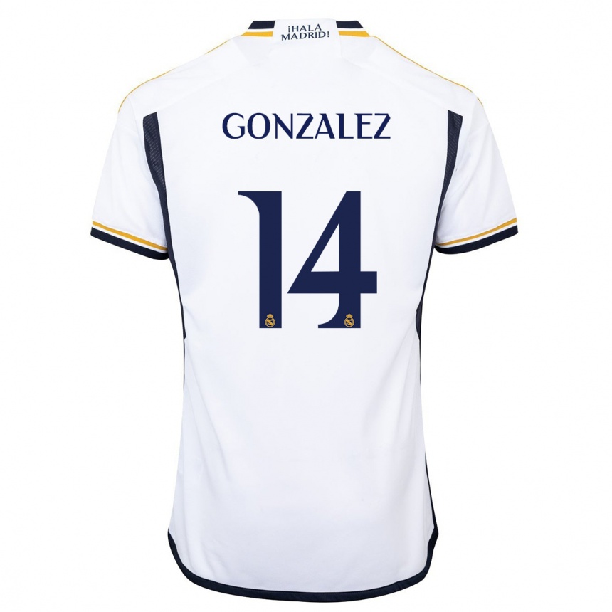 Niño Fútbol Camiseta David González #14 Blanco 1ª Equipación 2023/24 México