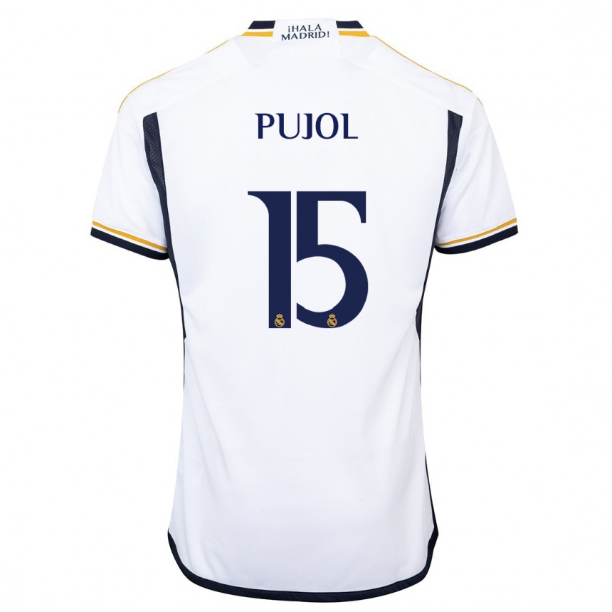 Niño Fútbol Camiseta Edgar Pujol #15 Blanco 1ª Equipación 2023/24 México