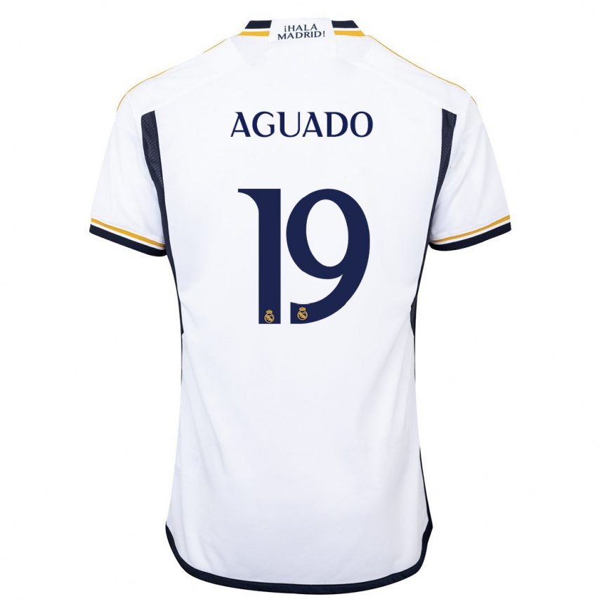 Niño Fútbol Camiseta Lorenzo Aguado #19 Blanco 1ª Equipación 2023/24 México