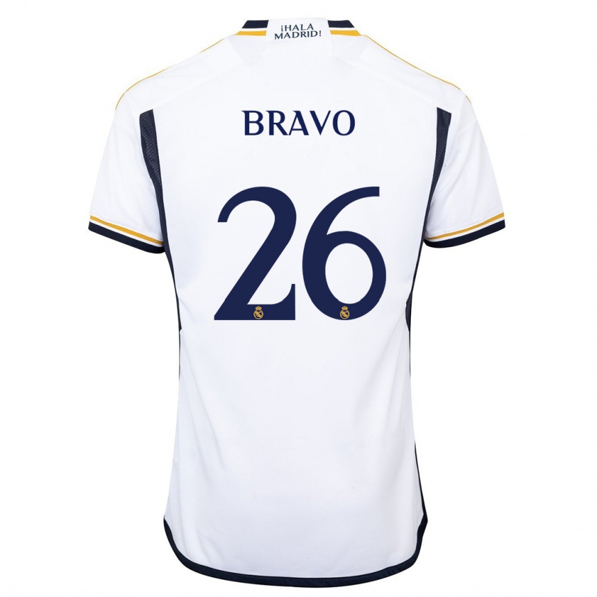 Niño Fútbol Camiseta Iker Bravo #26 Blanco 1ª Equipación 2023/24 México