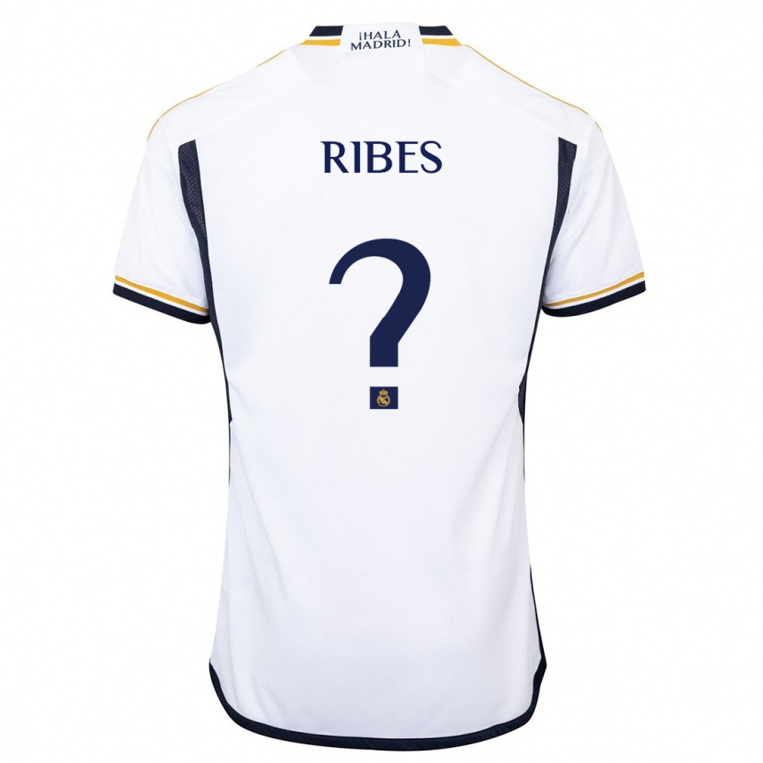 Niño Fútbol Camiseta Kike Ribes #0 Blanco 1ª Equipación 2023/24 México