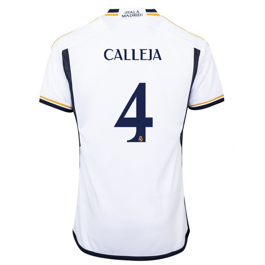 Niño Fútbol Camiseta Jaime Calleja #4 Blanco 1ª Equipación 2023/24 México