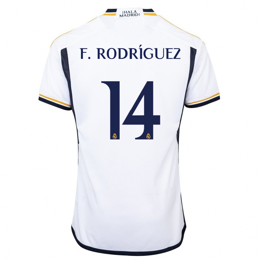 Niño Fútbol Camiseta Fer Rodríguez #14 Blanco 1ª Equipación 2023/24 México