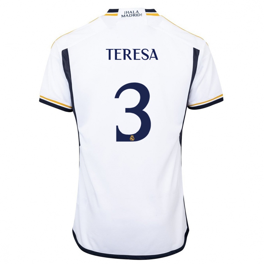 Niño Fútbol Camiseta Teresa Abelleira #3 Blanco 1ª Equipación 2023/24 México