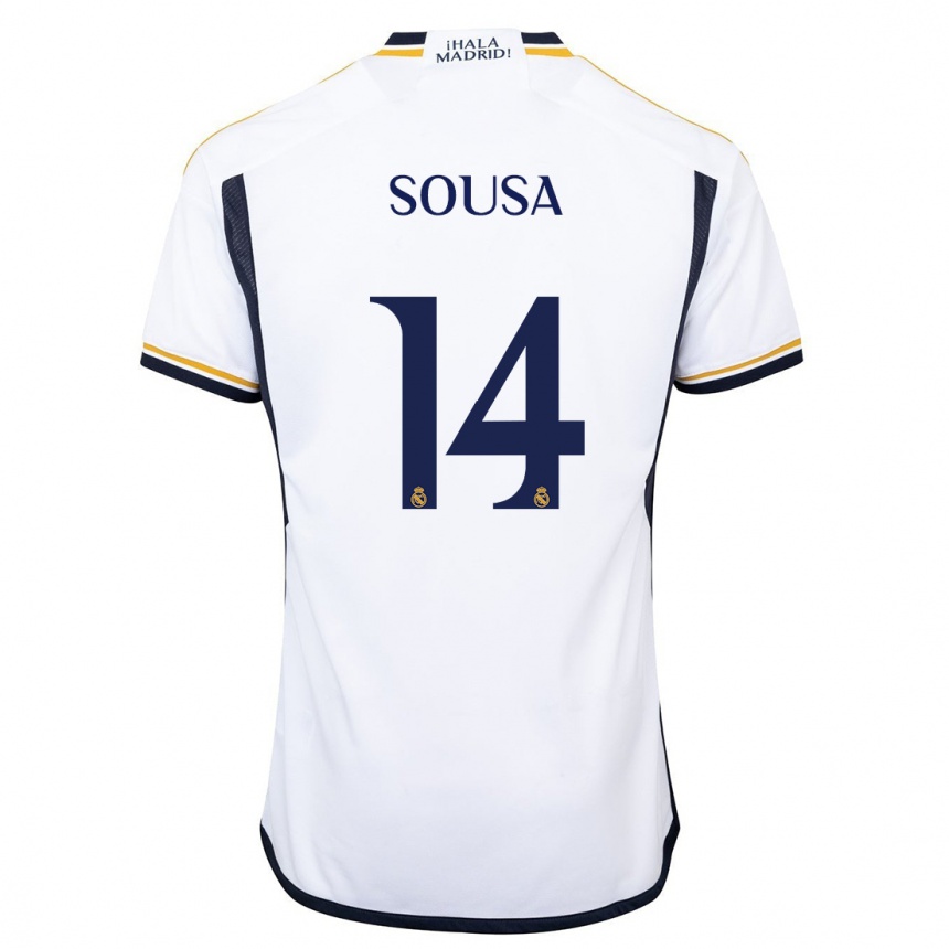 Niño Fútbol Camiseta Kathellen Sousa #14 Blanco 1ª Equipación 2023/24 México