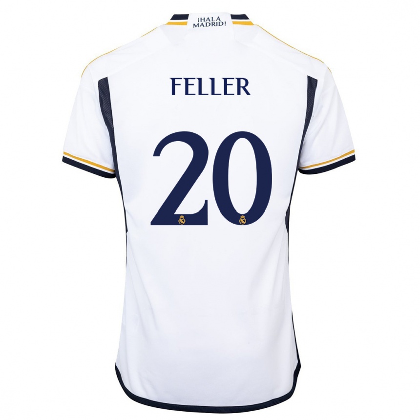 Niño Fútbol Camiseta Naomie Feller #20 Blanco 1ª Equipación 2023/24 México