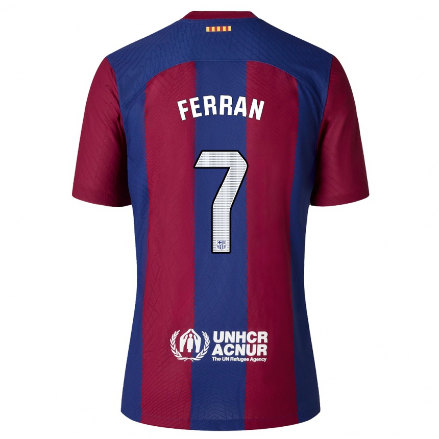 Niño Fútbol Camiseta Ferran Torres #7 Rojo Azul 1ª Equipación 2023/24 México