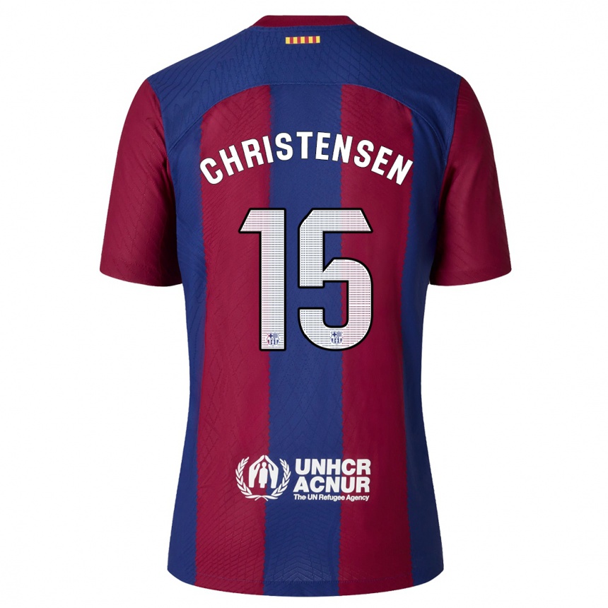 Niño Fútbol Camiseta Andreas Christensen #15 Rojo Azul 1ª Equipación 2023/24 México