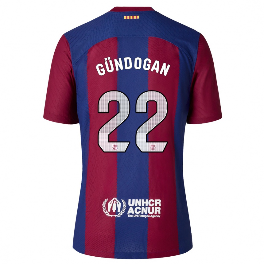 Niño Fútbol Camiseta Ilkay Gundogan #22 Rojo Azul 1ª Equipación 2023/24 México