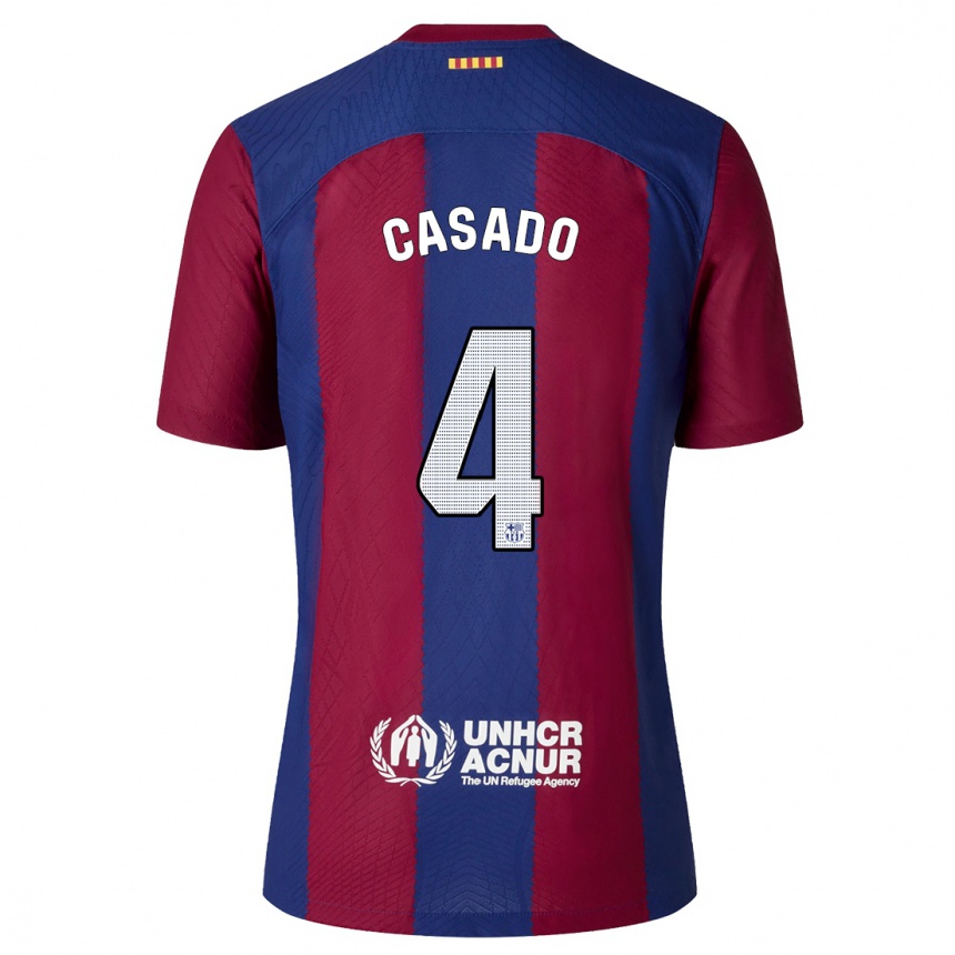 Niño Fútbol Camiseta Marc Casado #4 Rojo Azul 1ª Equipación 2023/24 México