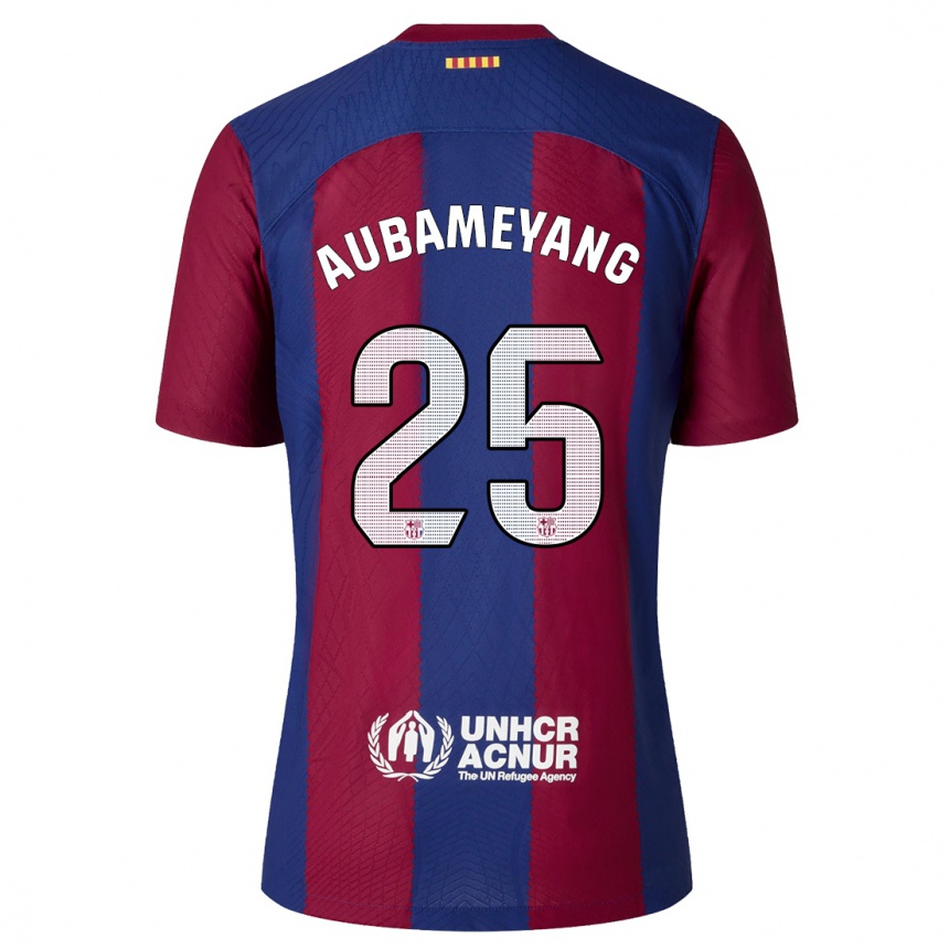 Niño Fútbol Camiseta Pierre Emerick Aubameyang #25 Rojo Azul 1ª Equipación 2023/24 México