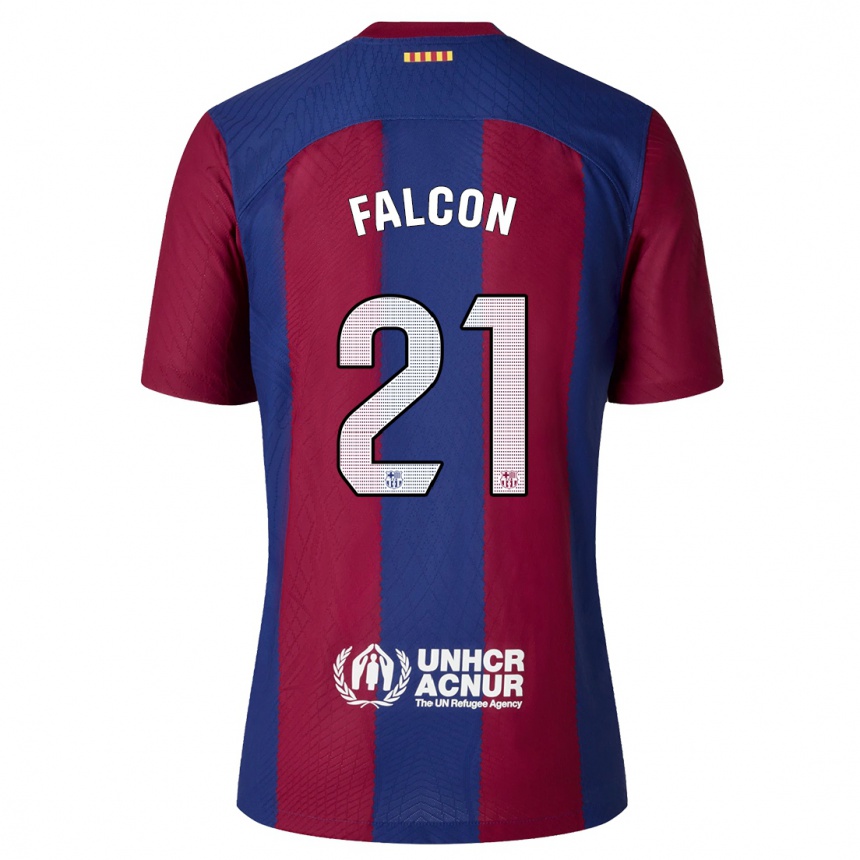 Niño Fútbol Camiseta Andrea Falcon #21 Rojo Azul 1ª Equipación 2023/24 México