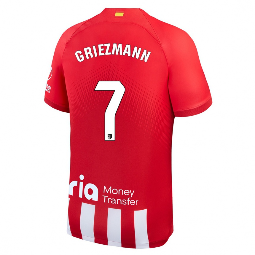 Niño Fútbol Camiseta Antoine Griezmann #7 Rojo Blanco 1ª Equipación 2023/24 México